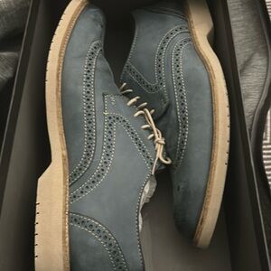 GH Bass blue suede wingtips great for the casual office.